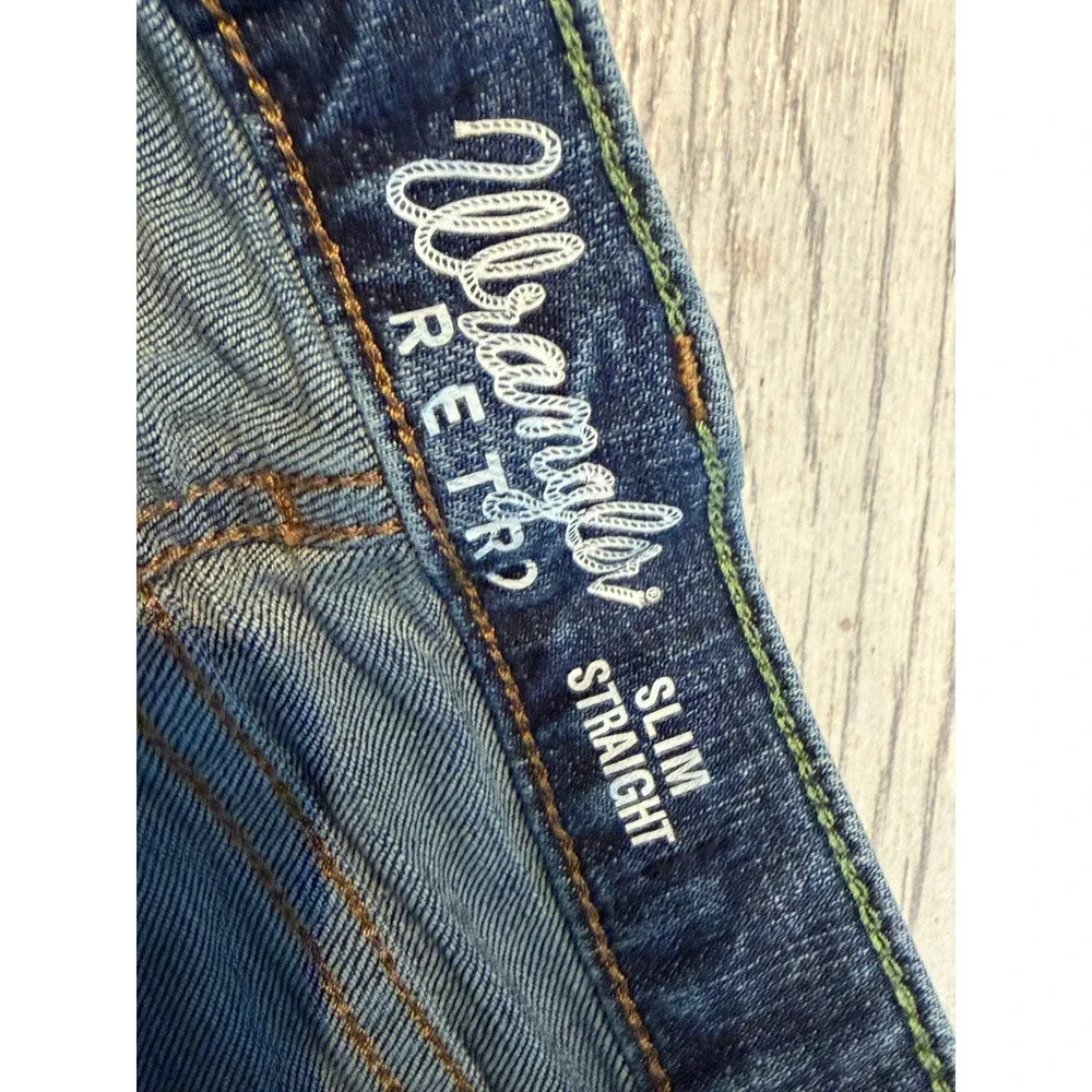 Wrangler Retro Slim Straight Jeans 14 Adjustable Boys Denim Western 1088BWZBZ